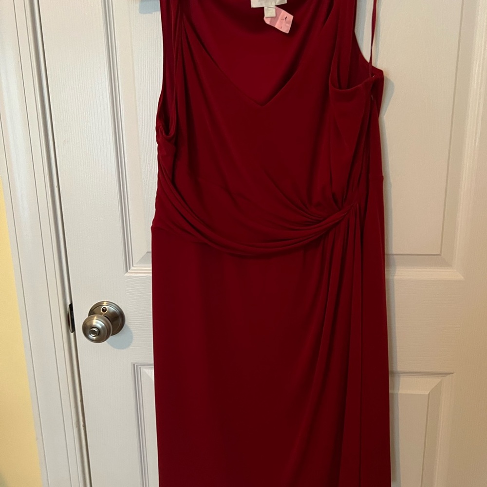Ann Taylor cranberry color dress.